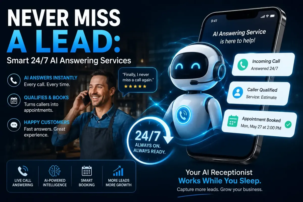 Never Miss a Lead: Smart 24/7 AI Answering Services