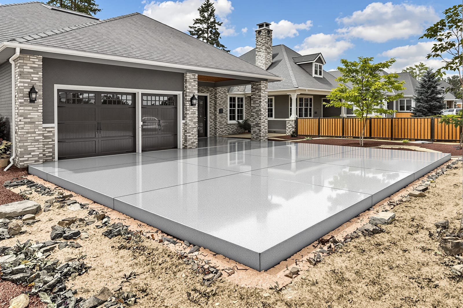 Concrete Patio Project in Fitchburg, MA