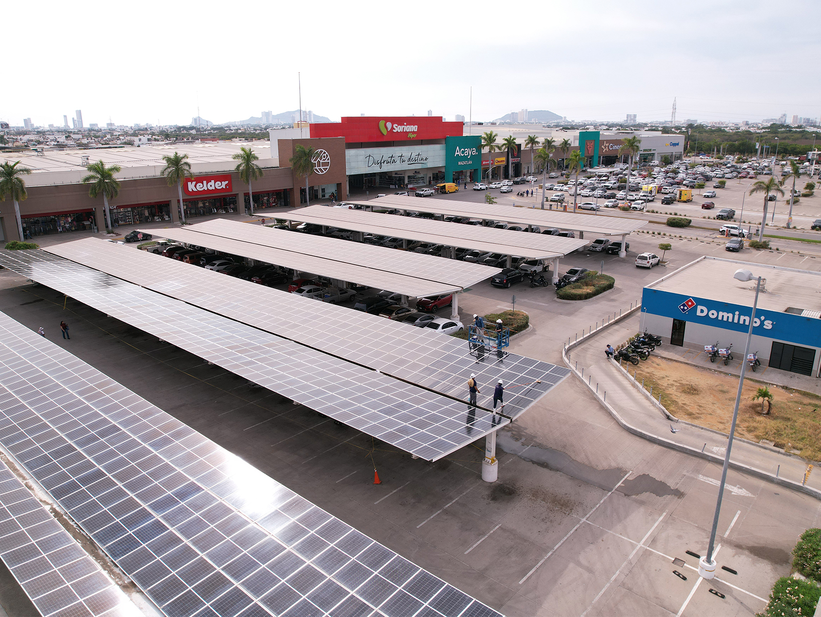 Ingeniero diseñando sistema de paneles solares para negocio en Mazatlán