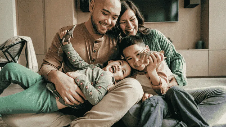 Family together representing life insurance and financial protection