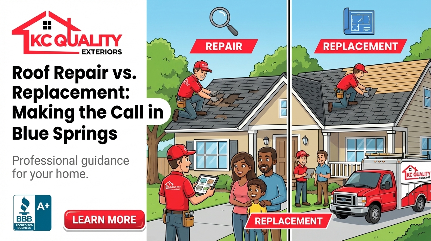 Roof Repair vs. Replacement: Making the Call in Blue Springs