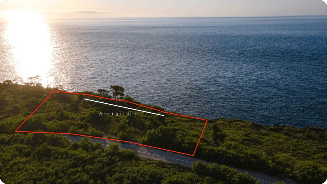 Available land plots for sale at Sumba Sunset Cliff, ideal for sustainable living.