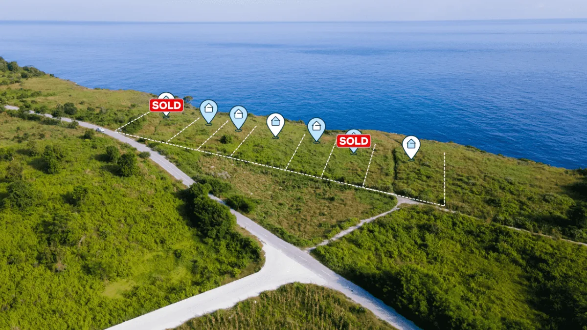 Available land plots for sale at Sumba Sunset Cliff, ideal for sustainable living.