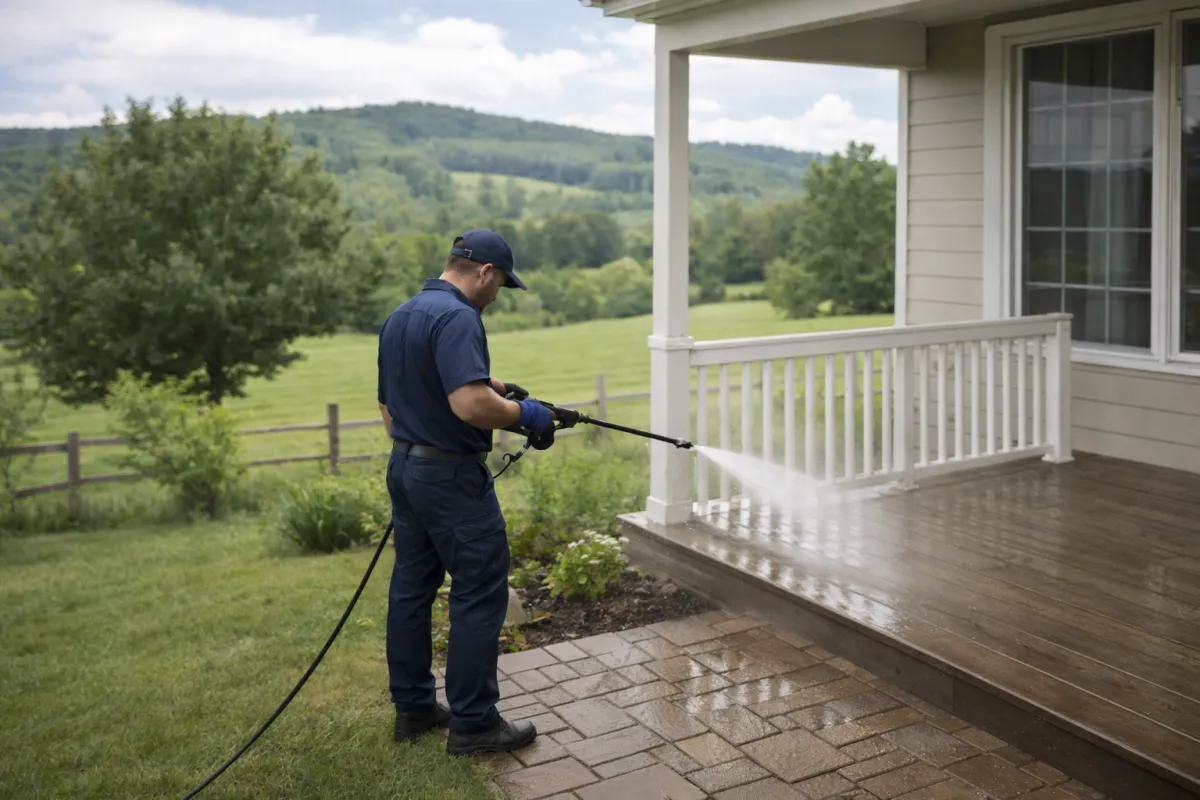 Lanaudière Lavage de pavé uni
