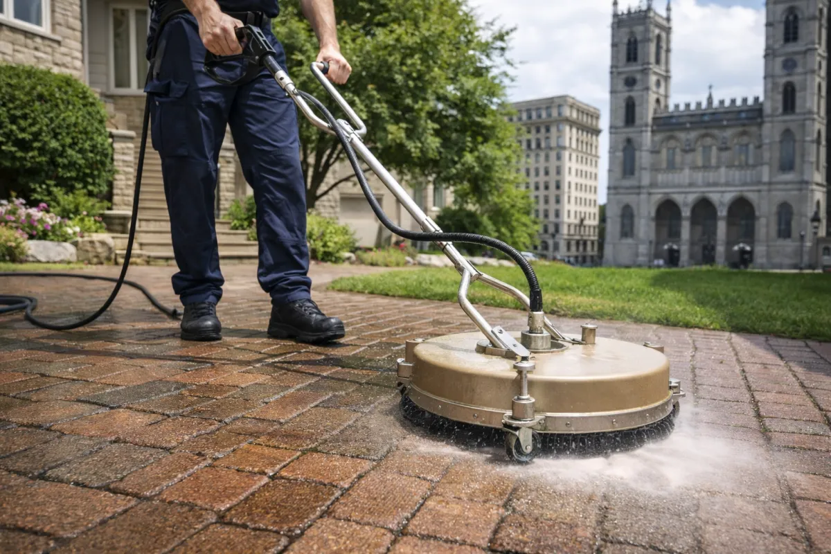 Lanaudière Lavage de pavé uni