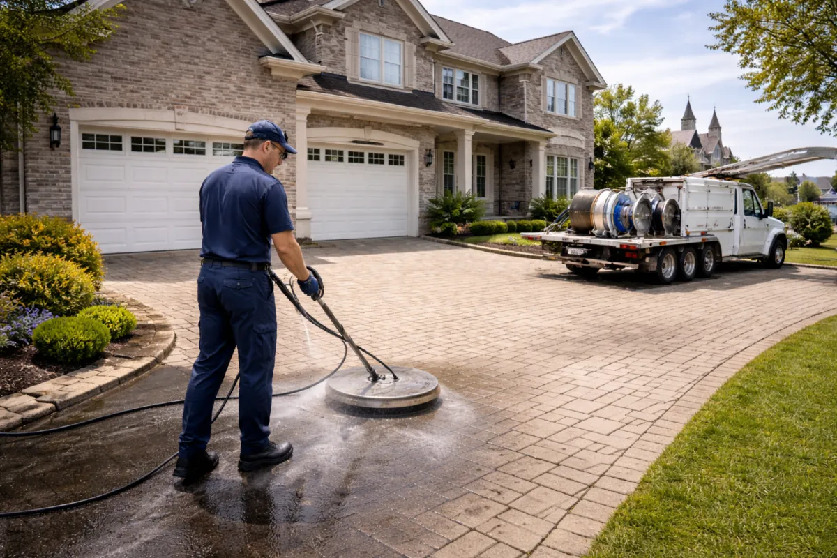 Lanaudière Lavage de pavé uni