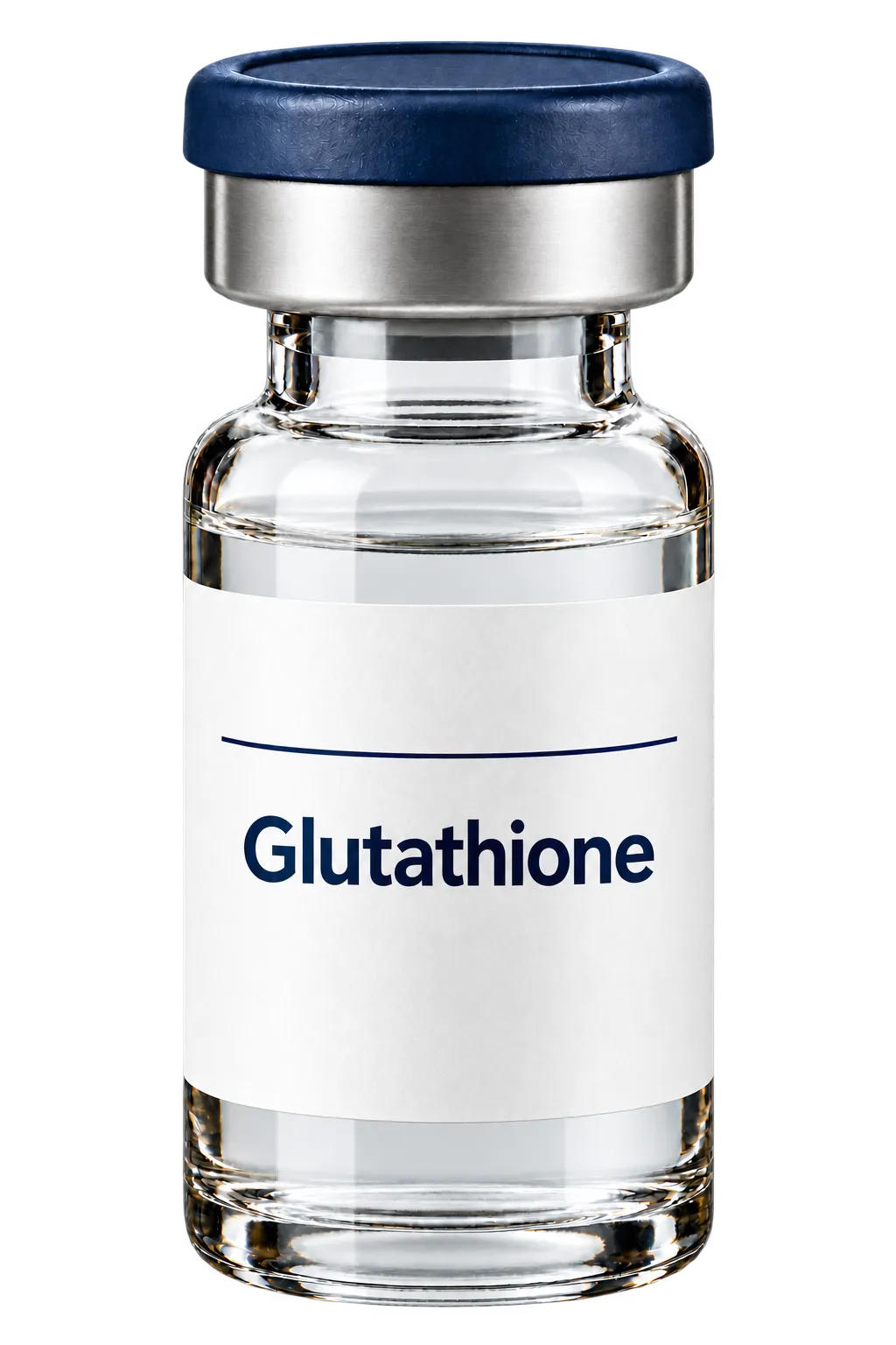 Glutathione vial illustration; packaging may vary