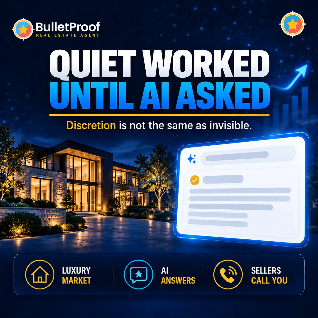 Quiet worked until AI asked: luxury real estate agent AI visibility