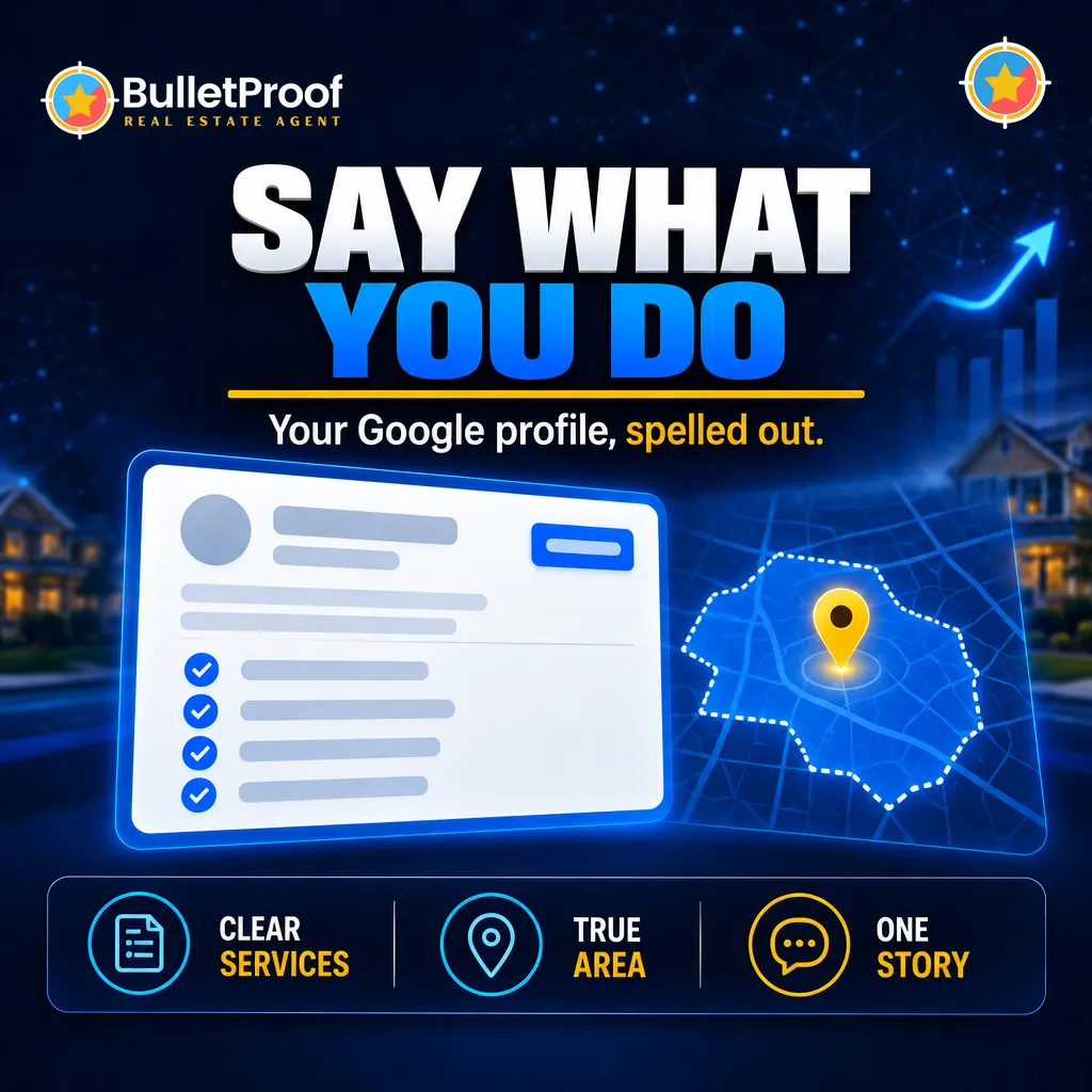 Say what you do: Google Business Profile services and service areas for real estate agents