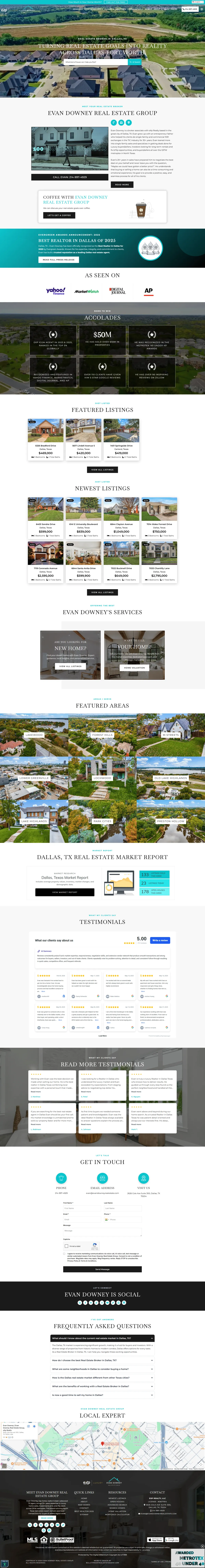 Evan Downey Website Design