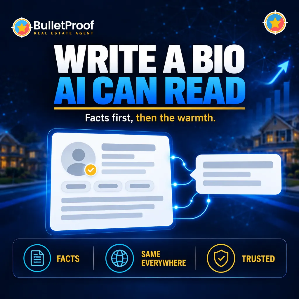 Write a bio AI can read: facts first, then the warmth