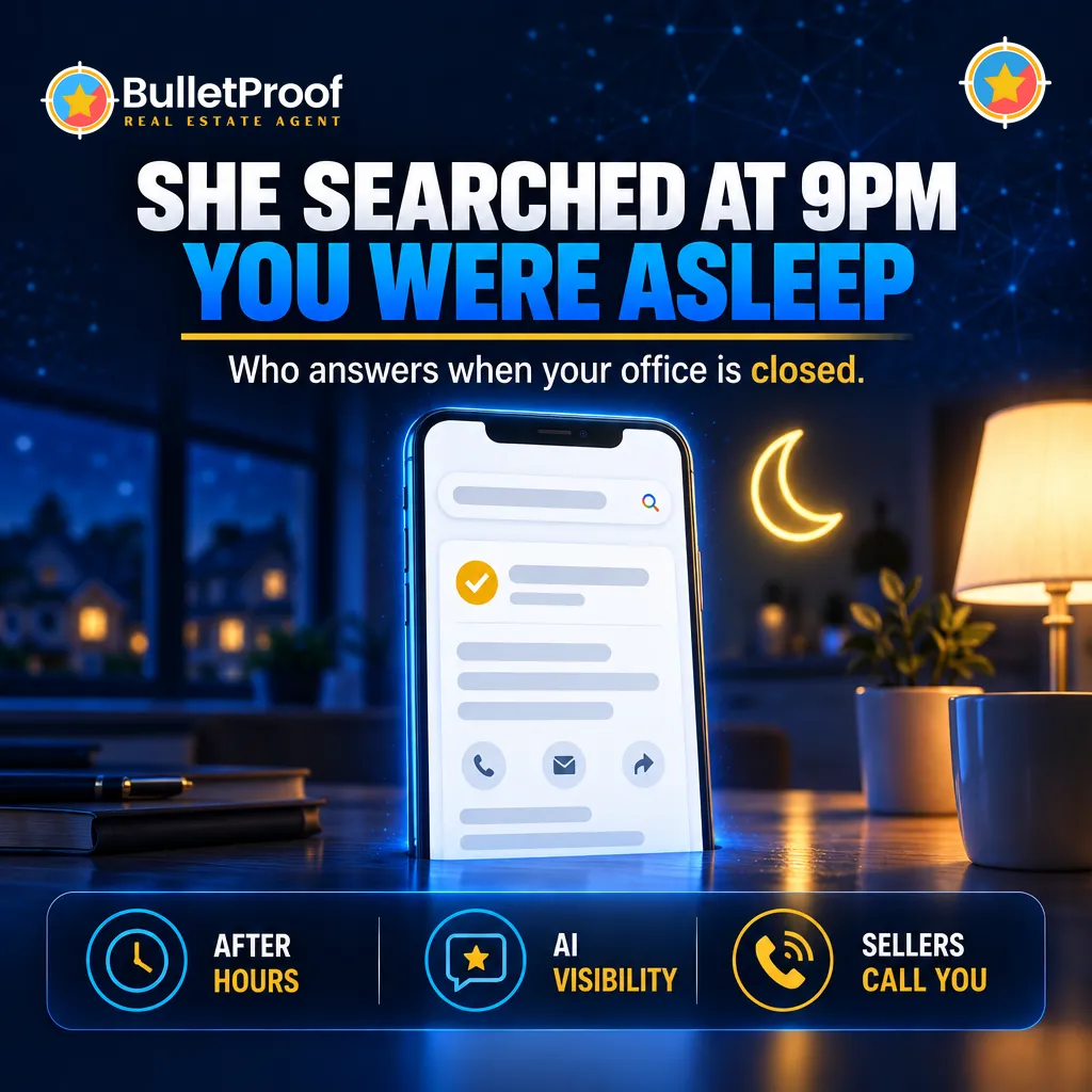 She searched at 9pm, you were asleep: how a seller finds a real estate agent after hours through AI answers
