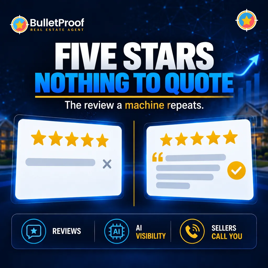 Five stars, nothing to quote: the real estate review an AI answer can repeat