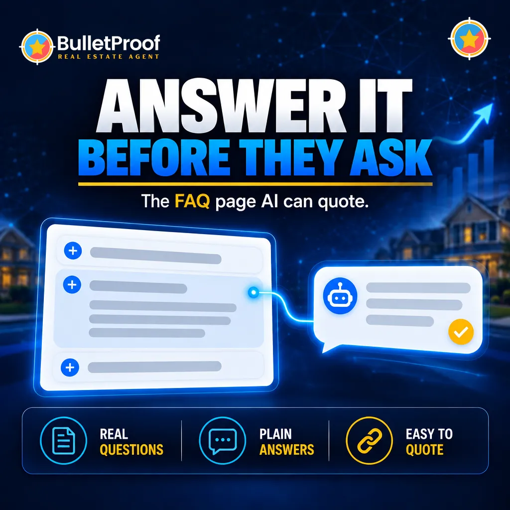 Answer it before they ask: a real estate website FAQ page AI can quote