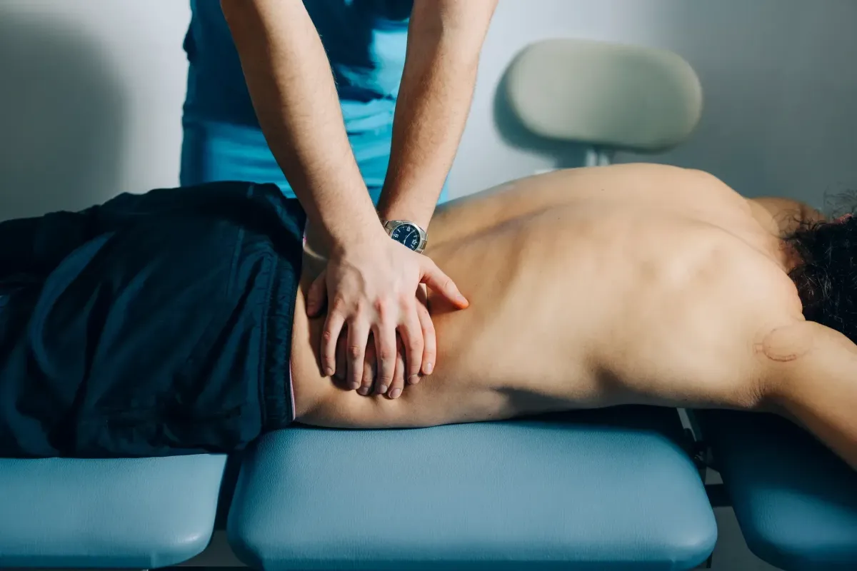 Athlete receiving cupping therapy on leg at Sonoma Sports Medicine