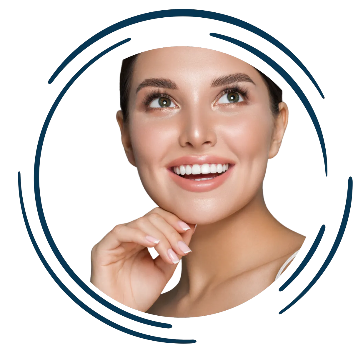 Dentist using microscope on patient in dental chair.