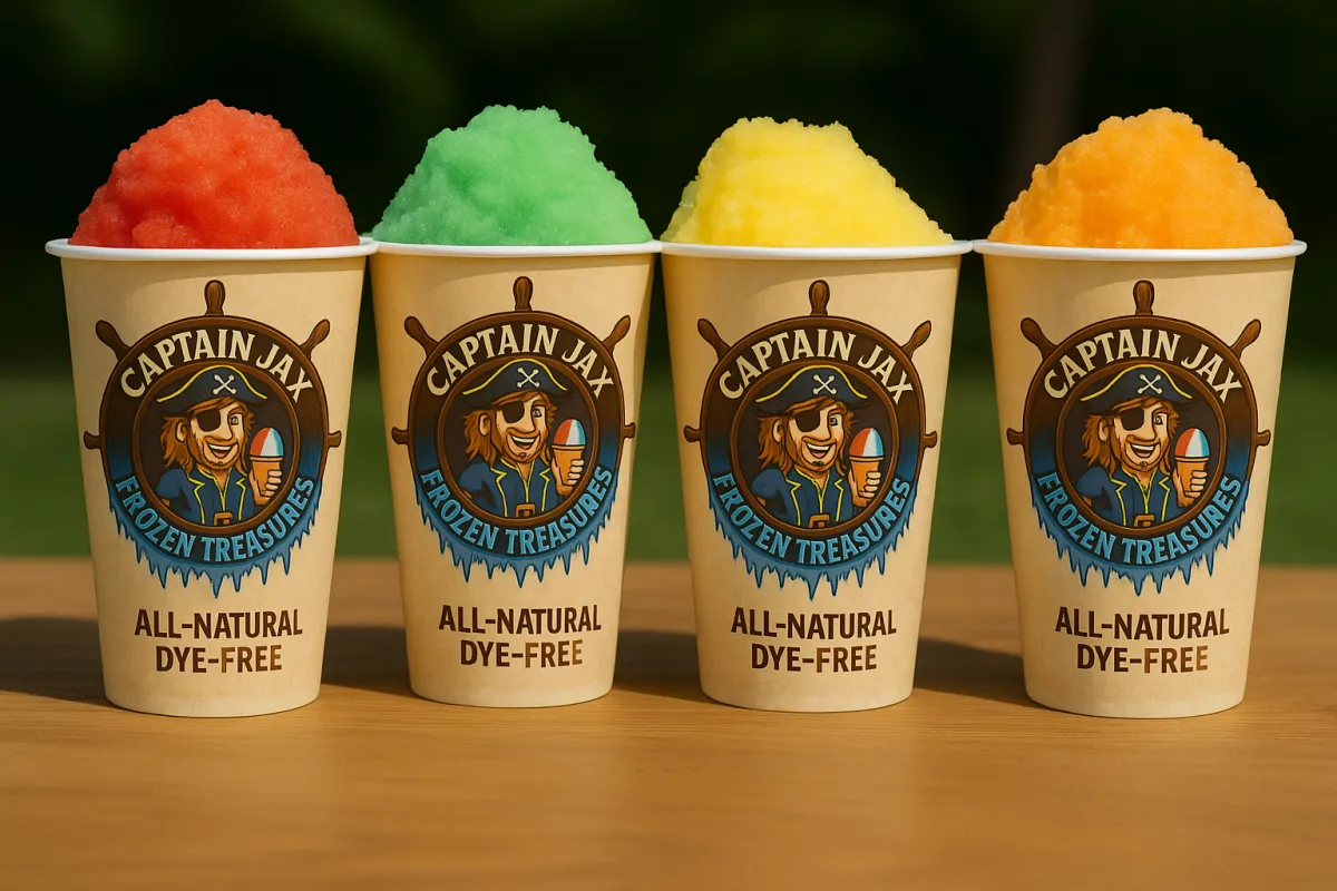 Hawaiian shaved ice, snowballs, snow cone, Captain Jax Frozen Treasures, Jax ice, shaved ice, Jacksonville,  food trucks, pirate ships