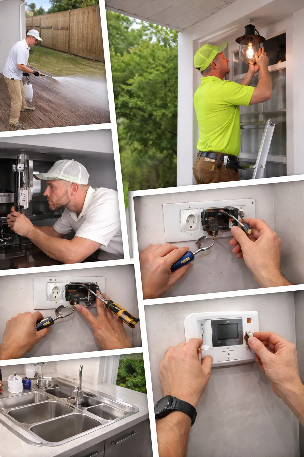 A Collage of handyman pojects