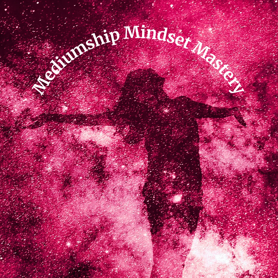black and pink background, Elaine Somerville, mediumship mindset mastery, august 11 - 15