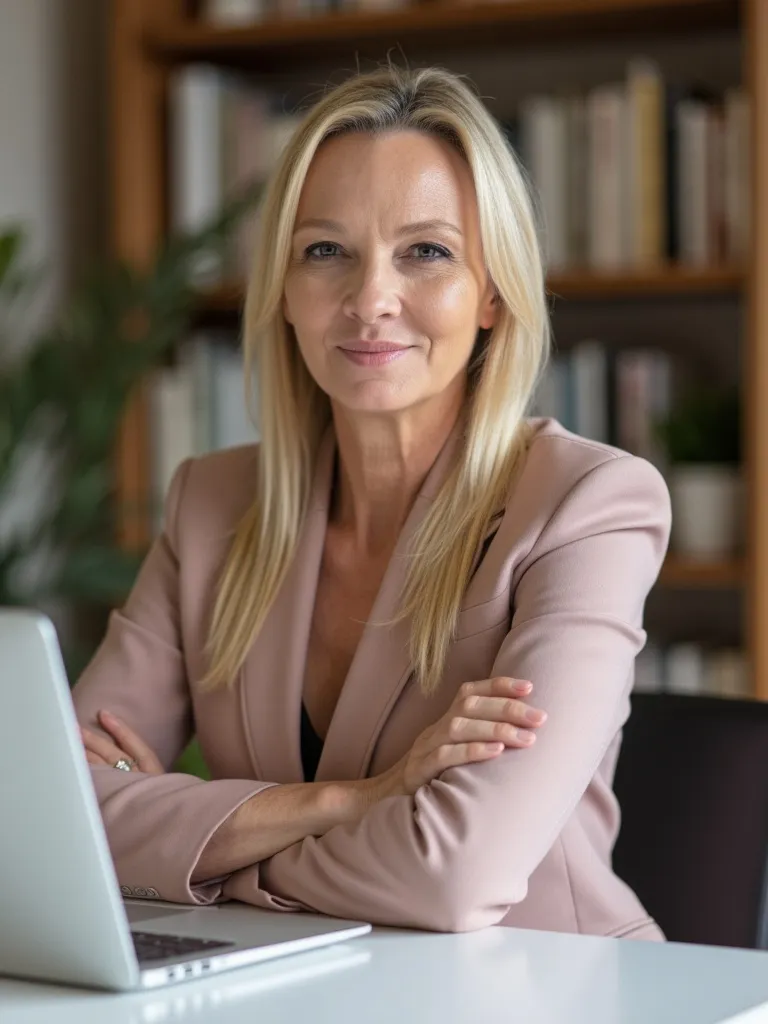 Kylie Sayce NP at desk — women's health nurse practitioner Australia