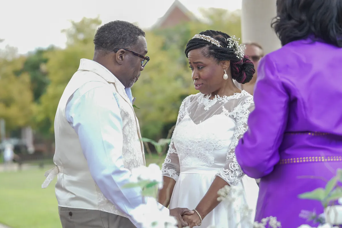 Outdoor wedding vows — Executive Choices Photography