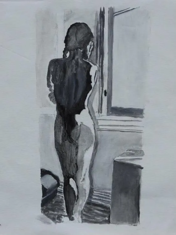a piece of art that is on a wall