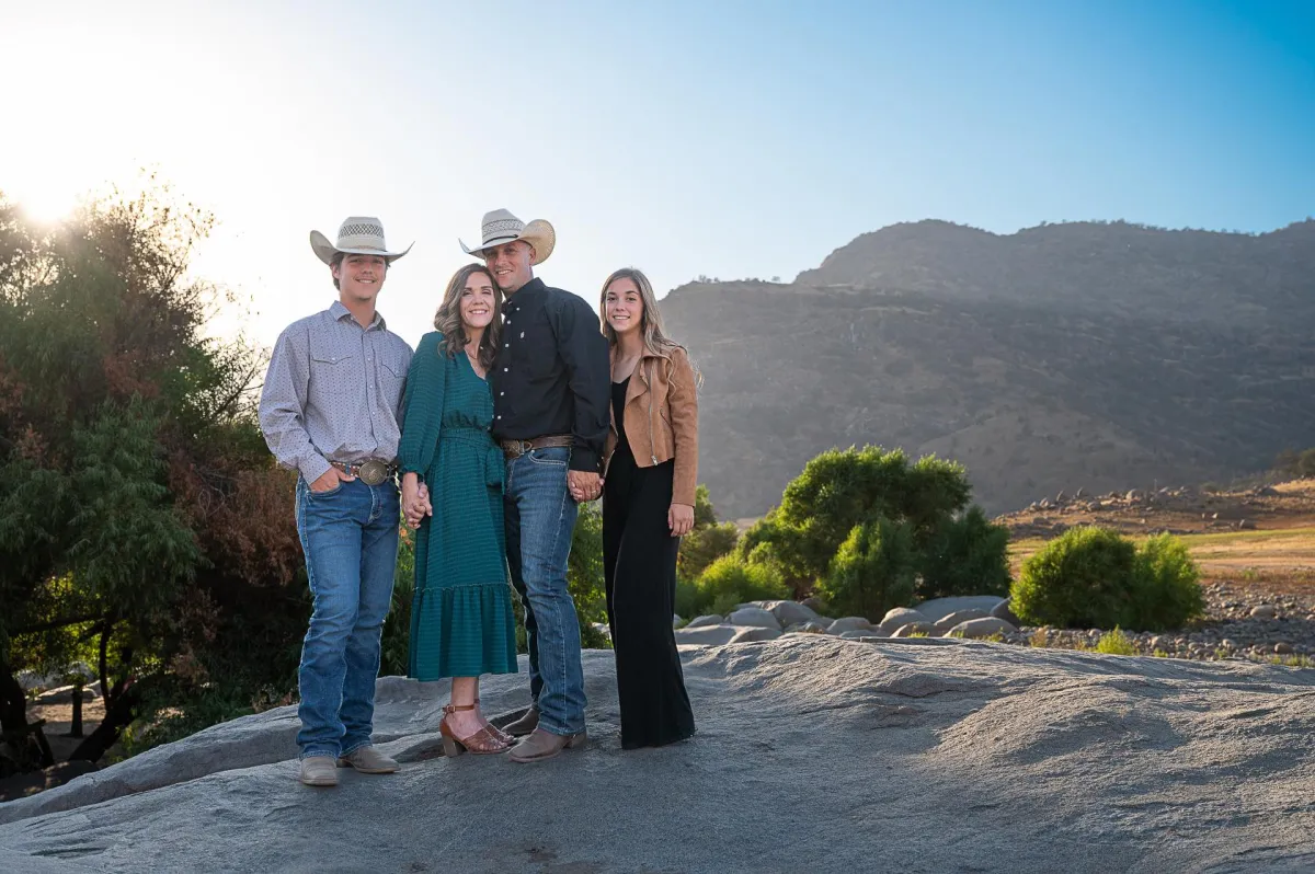 Outdoor fall family portraits in Visalia, CA