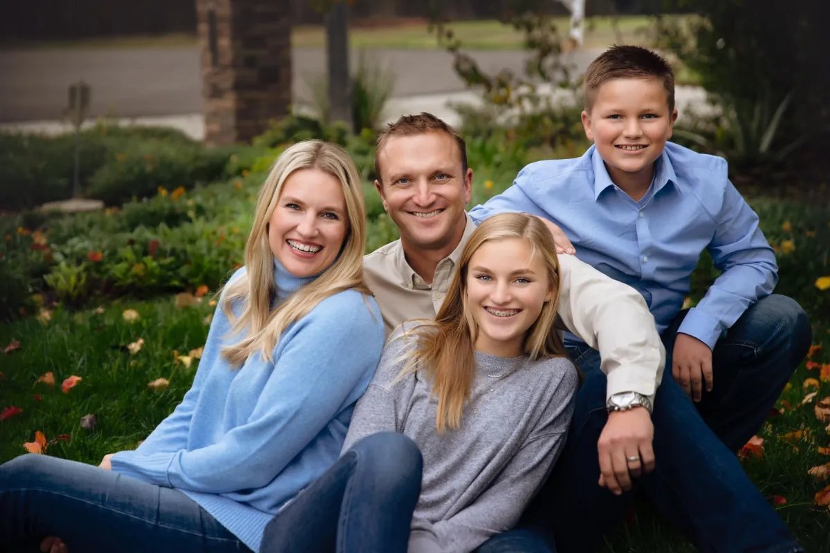 Outdoor fall family portraits in Lemoore, CA
