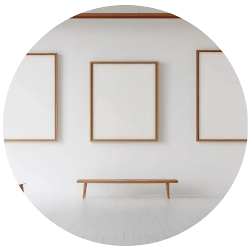 Motherhood in Art gallery exhibit with portraits and 3D sculpture