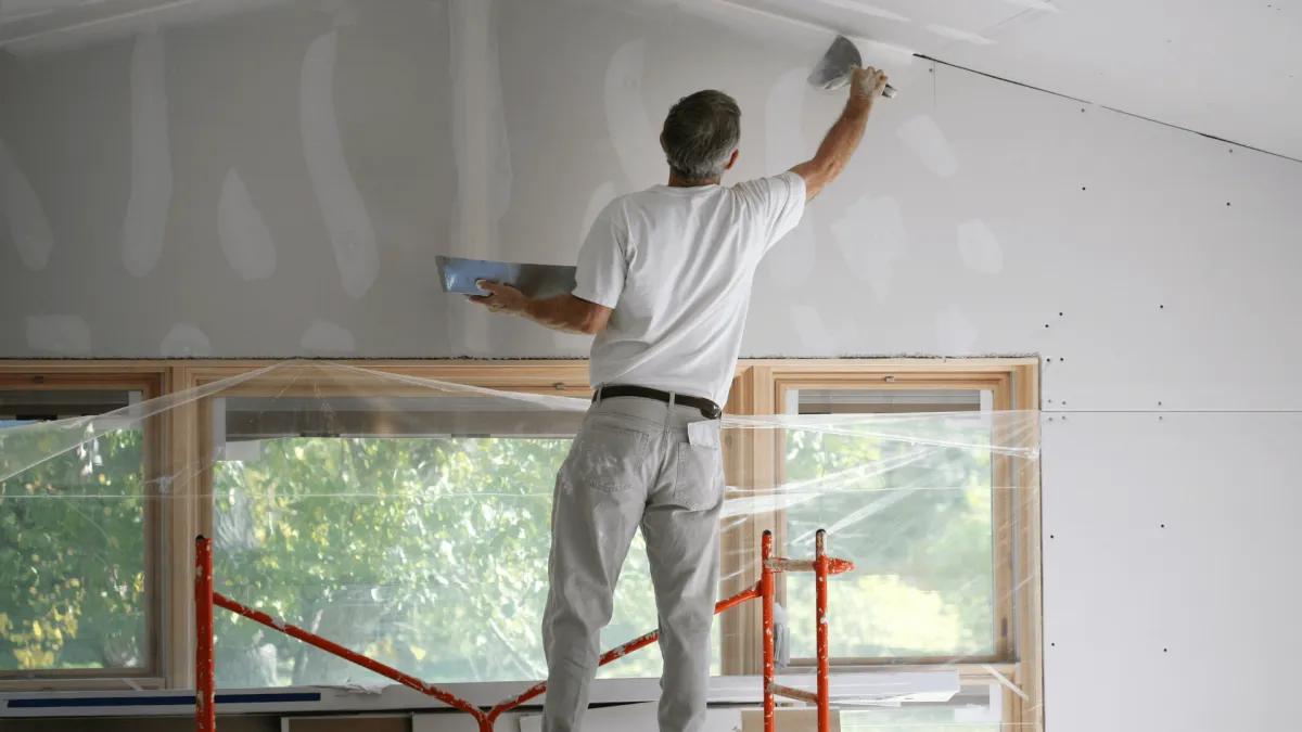 Drywall repair in Salem, OR – before and after fixing holes and cracks