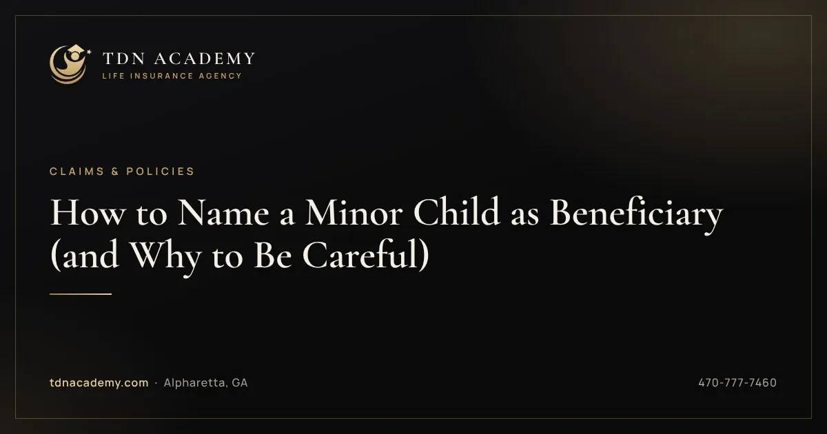 How to Name a Minor Child as Beneficiary (and Why to Be Careful)