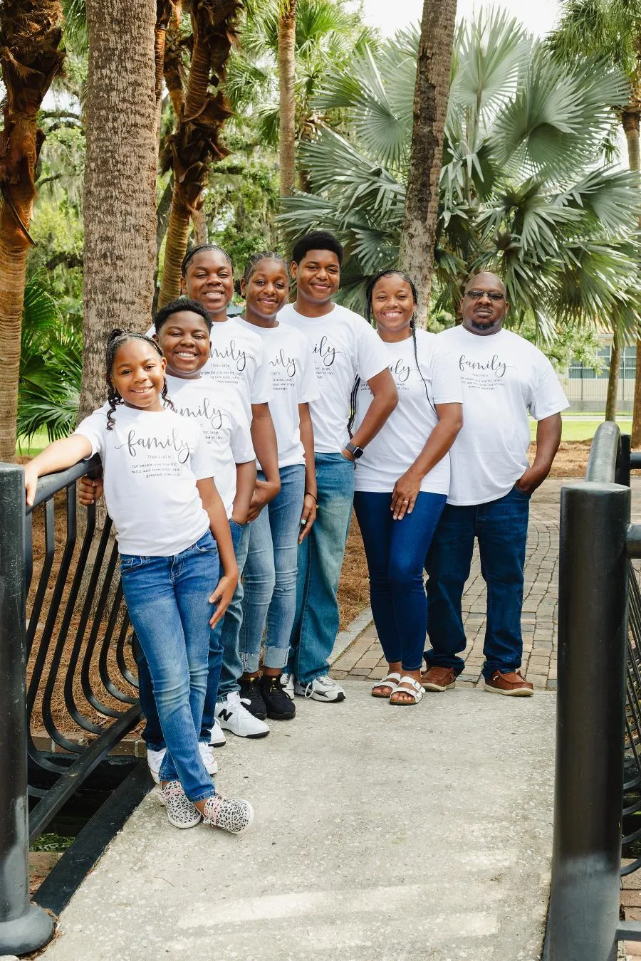 Outdoor family portrait session in Orlando FL at Lake Eola Park