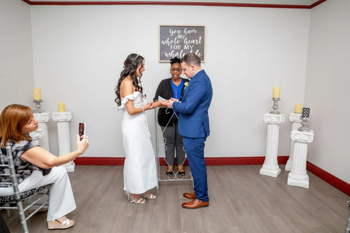 Candid of mom hugging daughter before ceremony in Orlando