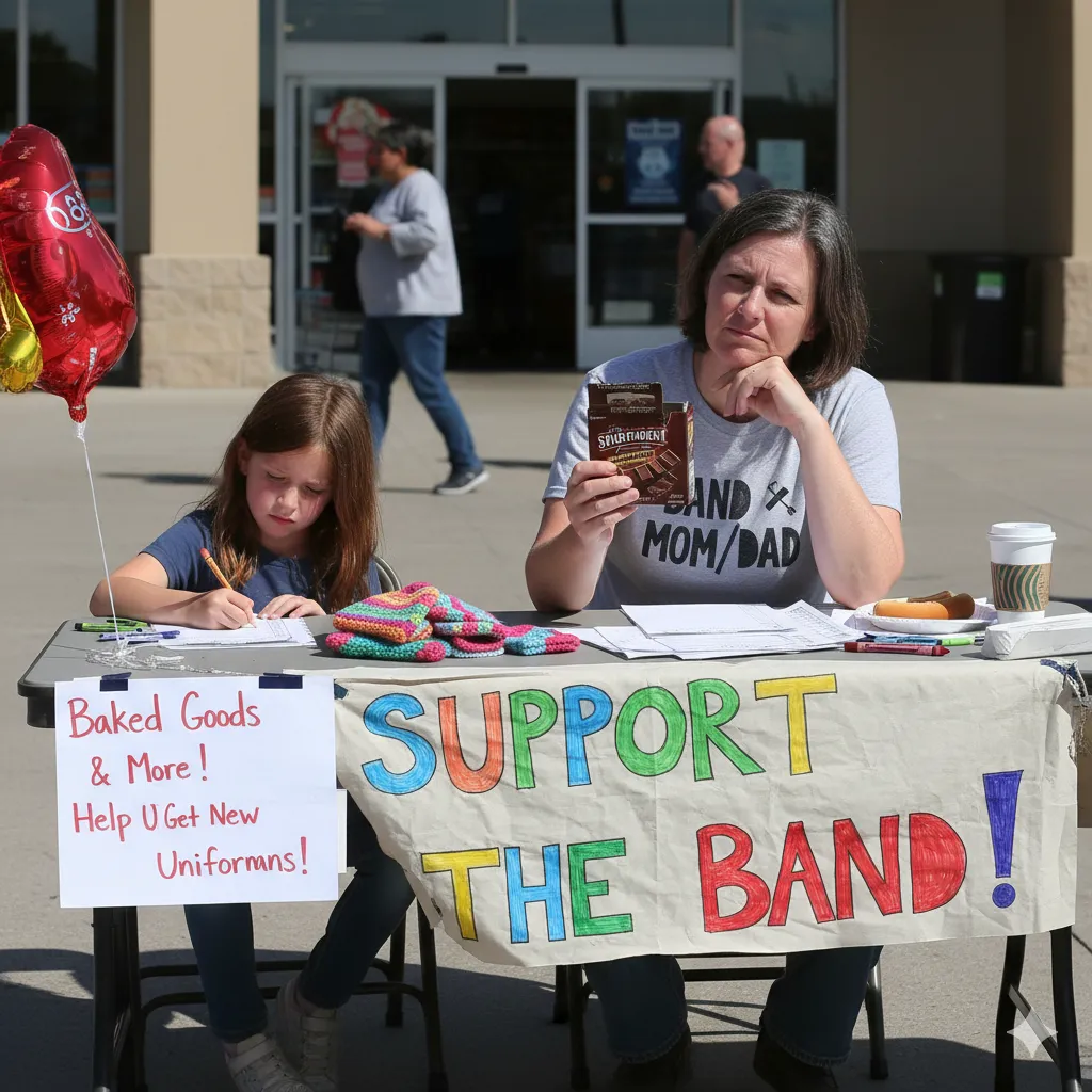 Mom and daugher at boring fundraiser