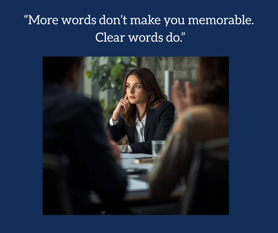 more words don't make you memorable