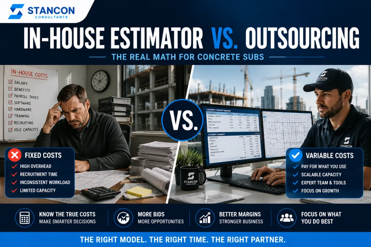 Should You Hire an In-House Estimator or Outsource? The Real Math for Concrete Subs