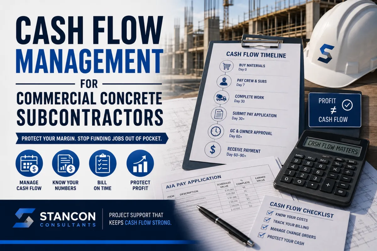 Cash Flow Management for Commercial Concrete Subcontractors
