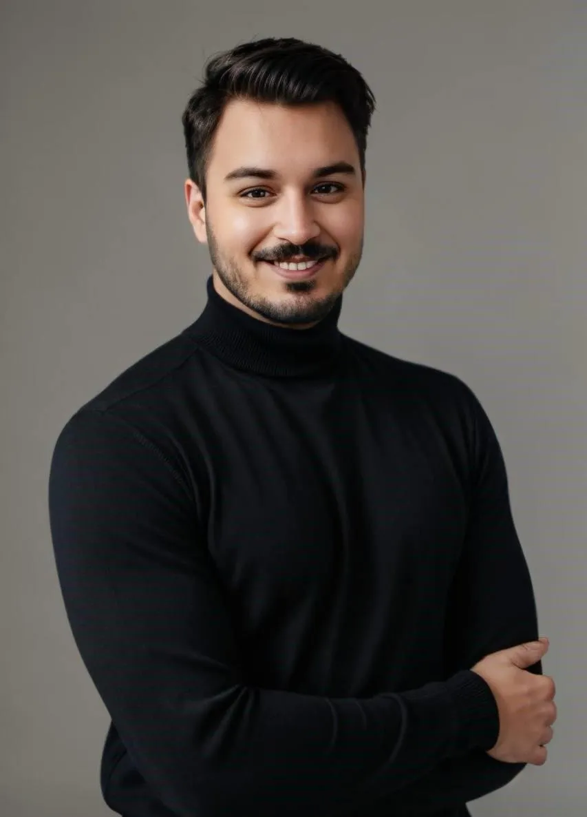 doctor obada alahawi a handsome an in black shirt full of confidence 