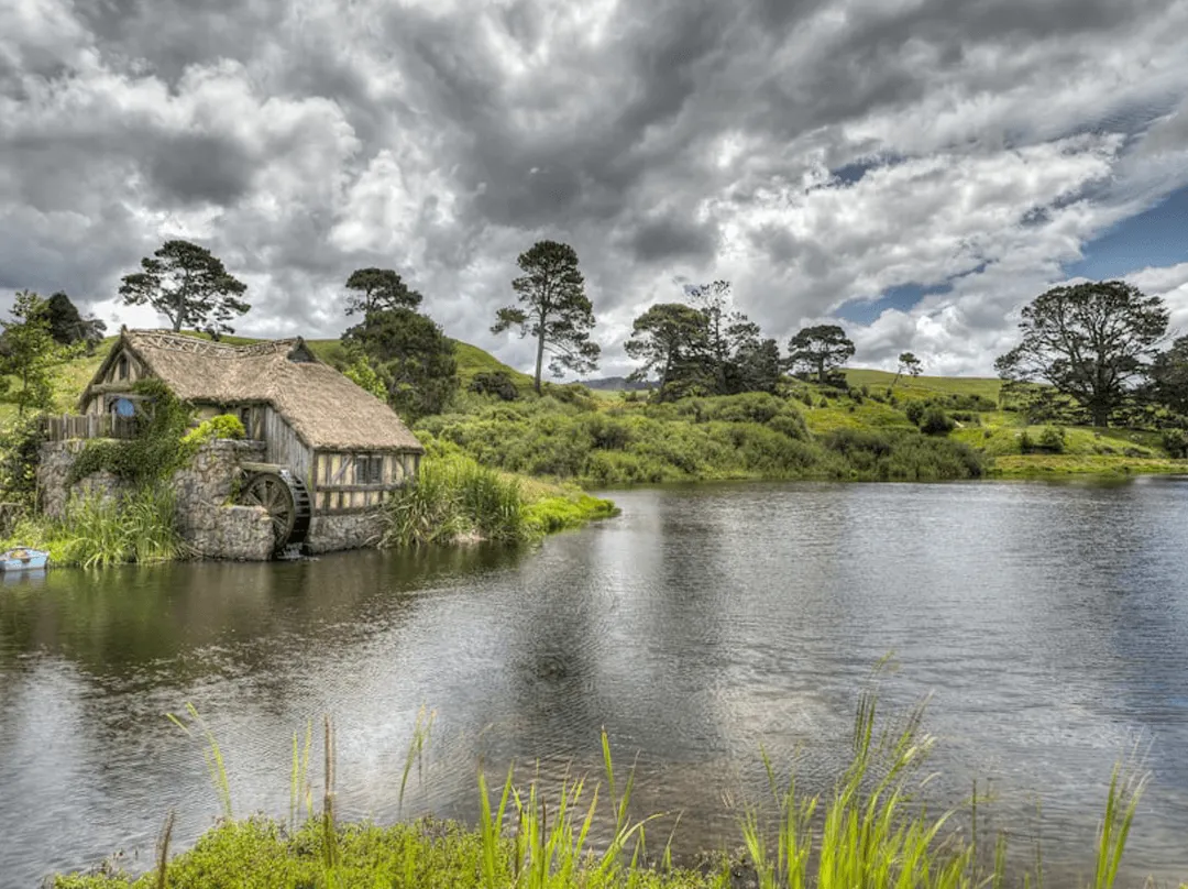 Hobbiton Movie Set in Waikato featured on a Classic Car Tours scenic experience