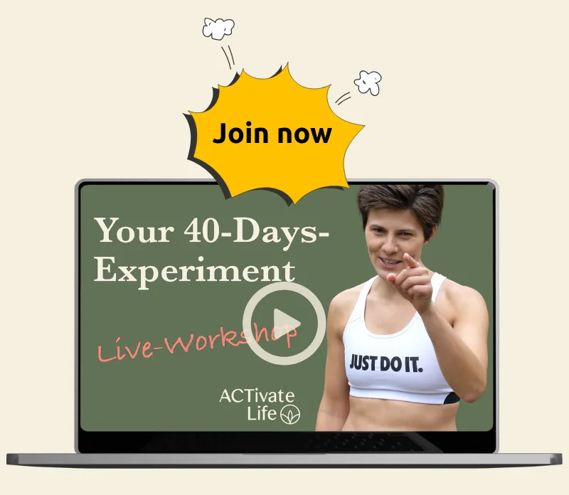 Your 40-Days-Experiment Mockup on notebook – ACTivate Life