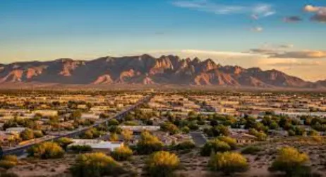 Covered wood deck with vintage railing in Mesilla Park