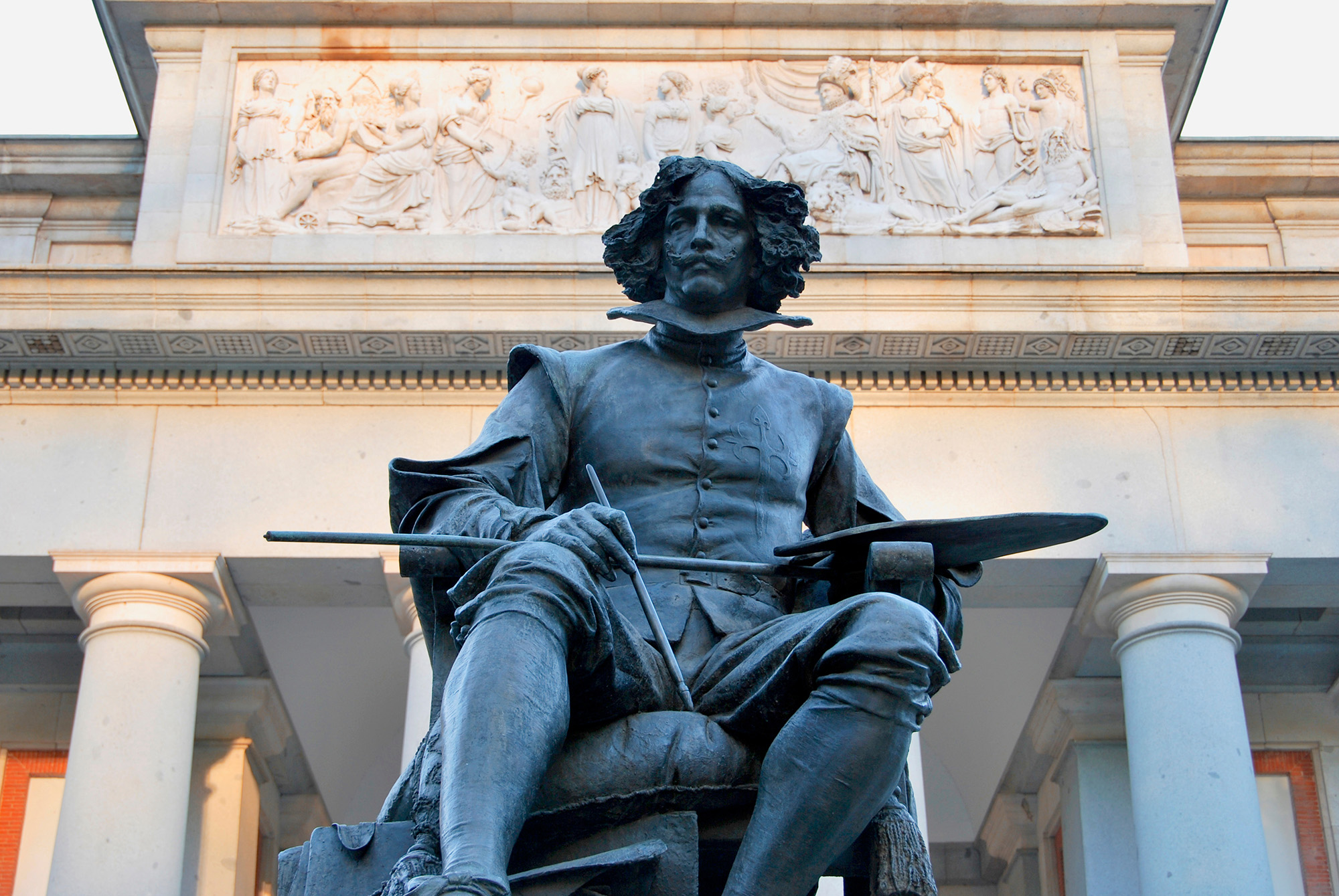 Madrid, Velázquez statue in Prado Museum