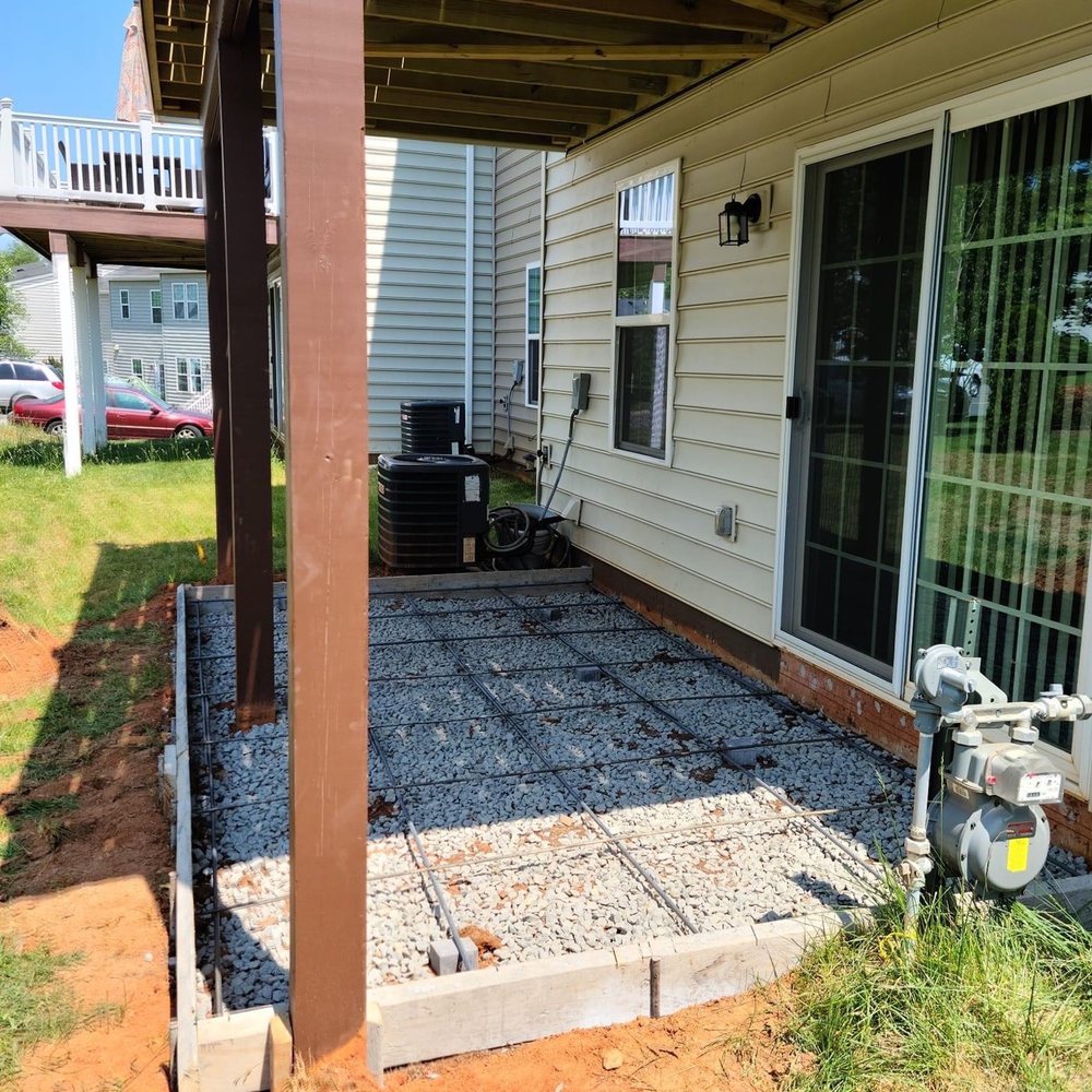Harrisonburg Concrete builds and installs Patio.