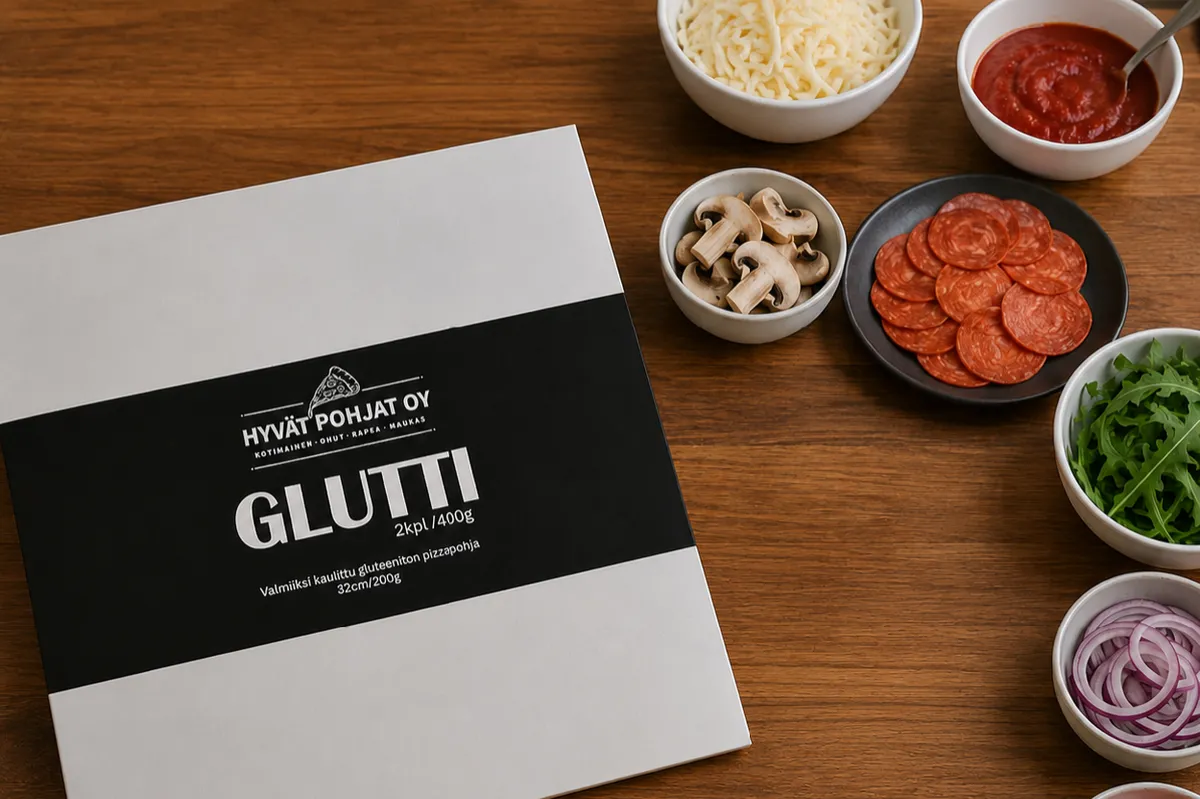 Gluteeniton pizza helposti