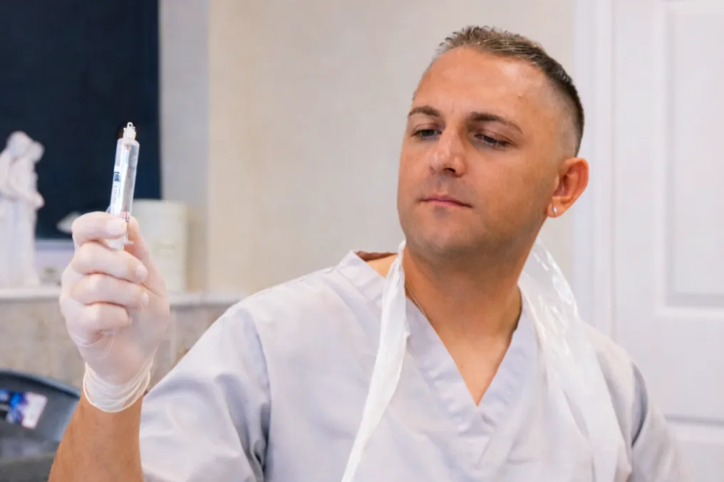 A small jar of face cream on wooden dishes
