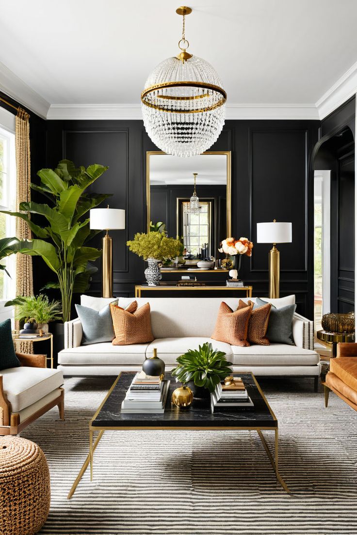 Luxurious living room interior with soft neutral palette by Haven & Hue Designs