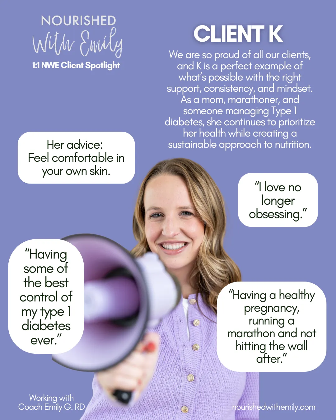 A real client story: managing Type 1 diabetes, training for a marathon, and building sustainable family nutrition, all without strict tracking.