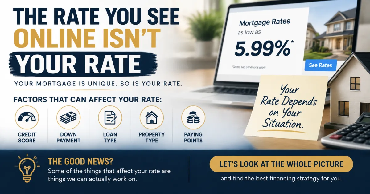 The Mortgage Rate You See Online Is Probably Not Your Rate and Here Is Why That Matters