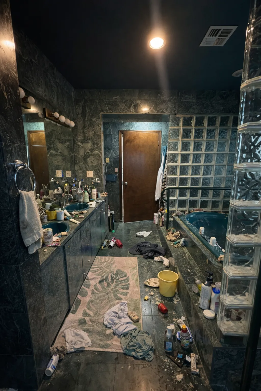 Before cleaning living room