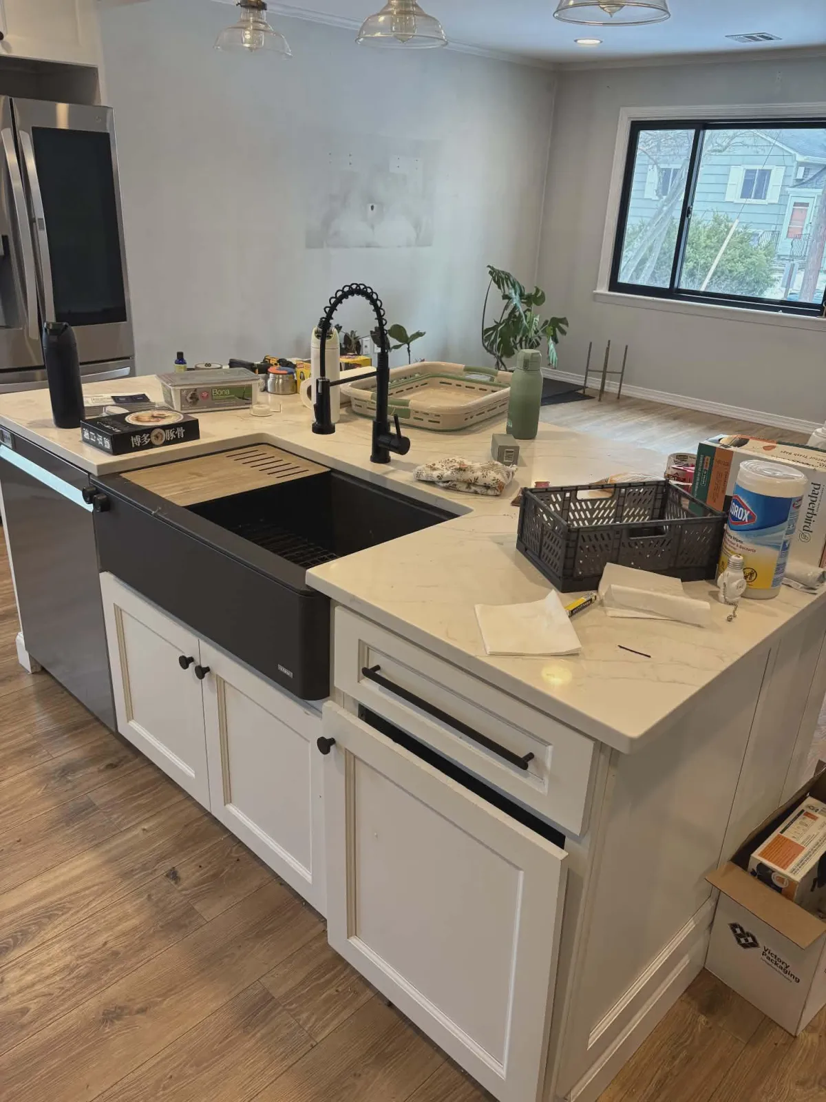 Before cleaning kitchen